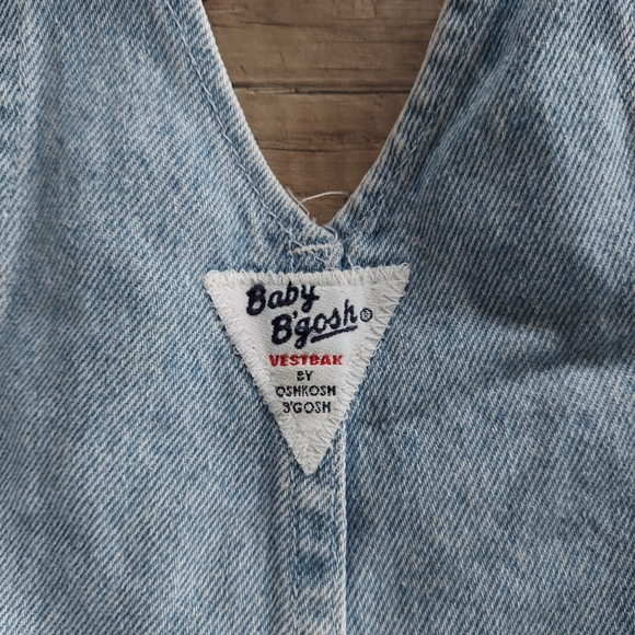 Vintage 80s OshKosh Baby B'gosh Denim Overalls 6-12 Months - Picture 5 of 10